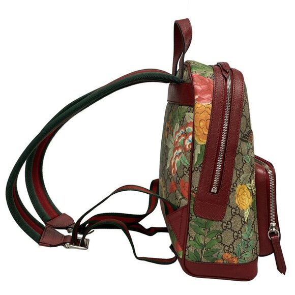 GUCCI GG Supreme Tian Small Backpack Beige Red Multi PVC Leather - 889-071825 - Picture 4 of 14